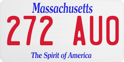 MA license plate 272AU0