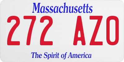 MA license plate 272AZ0