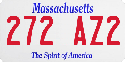 MA license plate 272AZ2