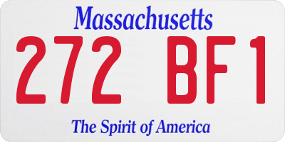 MA license plate 272BF1