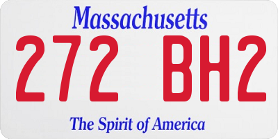 MA license plate 272BH2