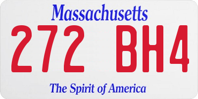 MA license plate 272BH4