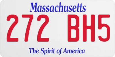 MA license plate 272BH5