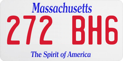 MA license plate 272BH6