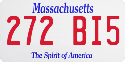 MA license plate 272BI5