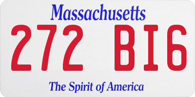 MA license plate 272BI6