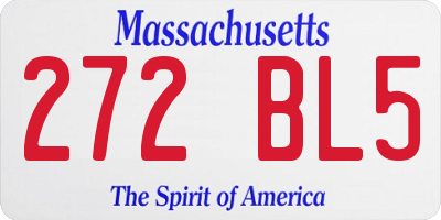 MA license plate 272BL5