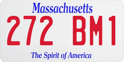MA license plate 272BM1
