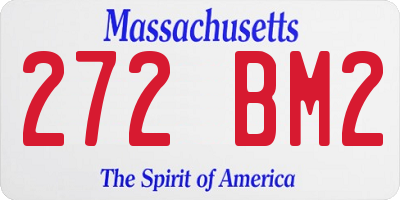 MA license plate 272BM2