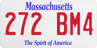 MA license plate 272BM4