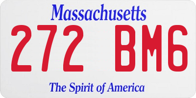 MA license plate 272BM6