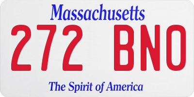 MA license plate 272BN0