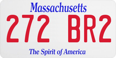 MA license plate 272BR2