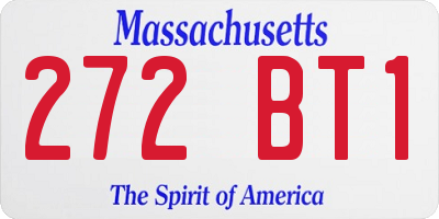 MA license plate 272BT1