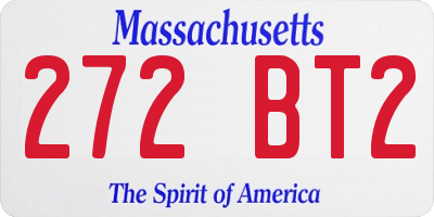 MA license plate 272BT2