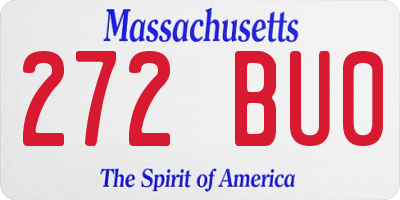 MA license plate 272BU0