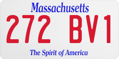 MA license plate 272BV1
