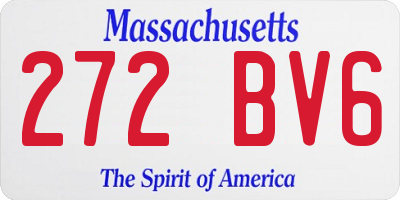 MA license plate 272BV6