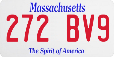 MA license plate 272BV9