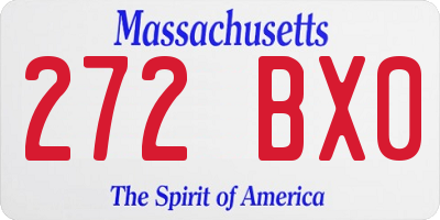 MA license plate 272BX0