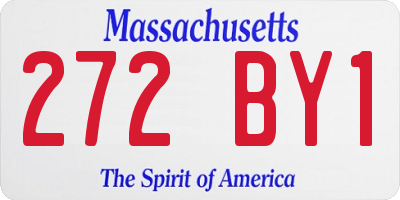 MA license plate 272BY1