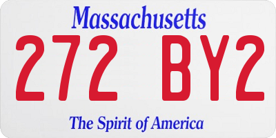 MA license plate 272BY2