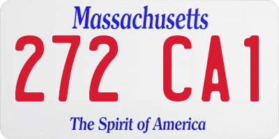 MA license plate 272CA1