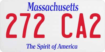 MA license plate 272CA2