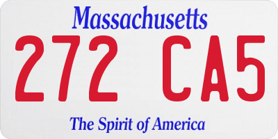 MA license plate 272CA5