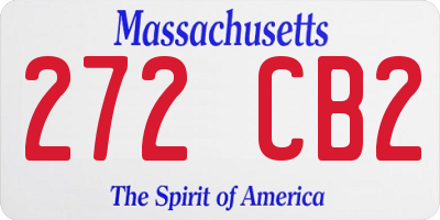MA license plate 272CB2