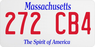 MA license plate 272CB4