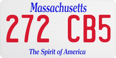 MA license plate 272CB5