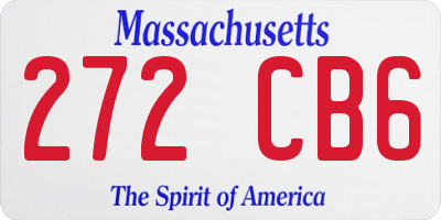 MA license plate 272CB6