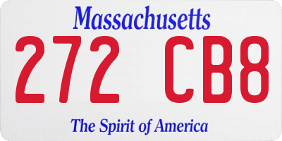 MA license plate 272CB8