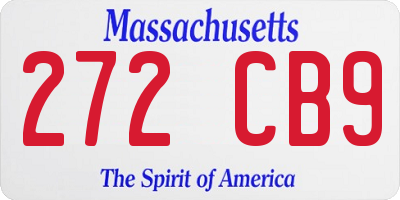 MA license plate 272CB9