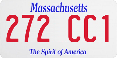 MA license plate 272CC1