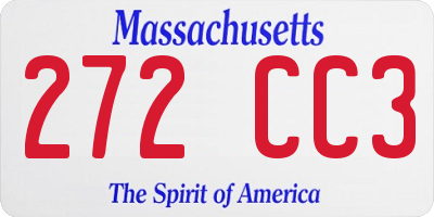 MA license plate 272CC3