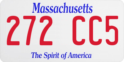 MA license plate 272CC5