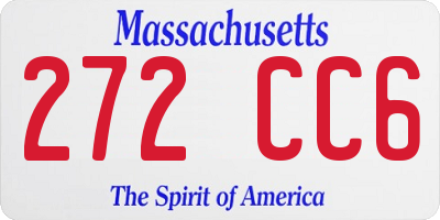 MA license plate 272CC6