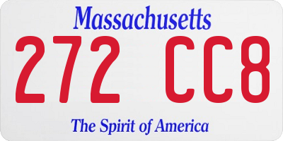 MA license plate 272CC8