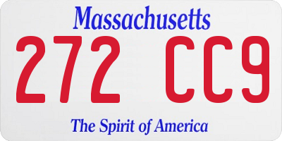 MA license plate 272CC9