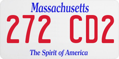 MA license plate 272CD2