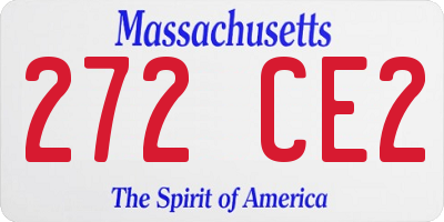 MA license plate 272CE2