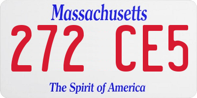 MA license plate 272CE5