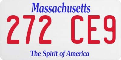 MA license plate 272CE9