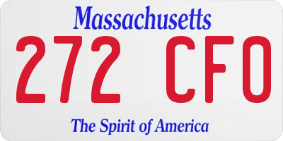MA license plate 272CF0