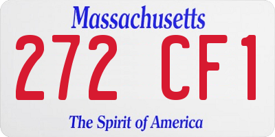 MA license plate 272CF1