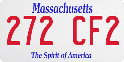 MA license plate 272CF2