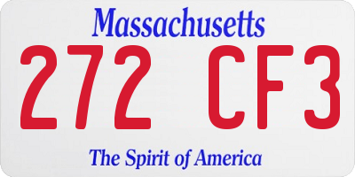 MA license plate 272CF3