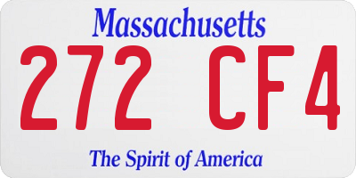 MA license plate 272CF4